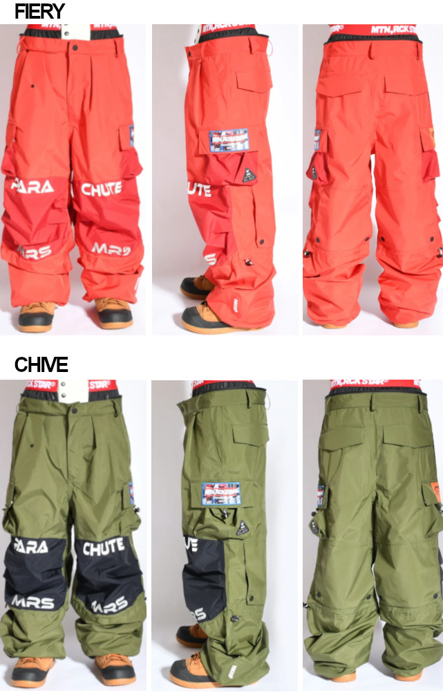 25-26 マウンテンロックスター PARACHUTE PANTS Lサイズ 選べる特典付き 25-26 MTN.ROCK STAR マウンテンロックスター