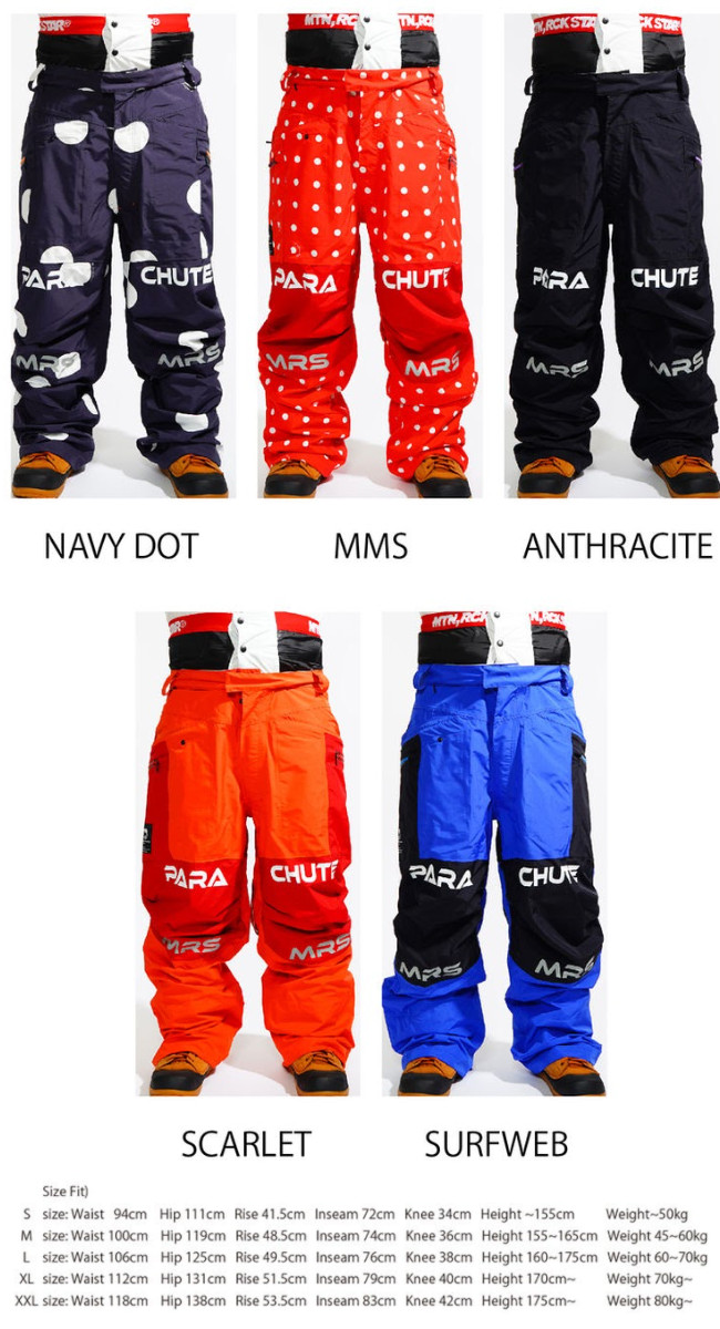 26-27 MTN ROCK STAR マウンテンロックスター PARACHUTE PANTS