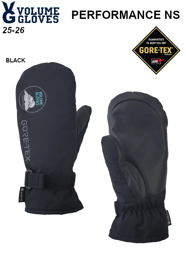 25-26 VOLUME GLOVES ボリューム PERFORMANCE NS GORE-TEX BLACK