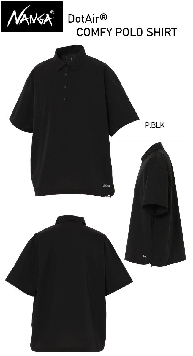 NANGA ナンガ DotAir COMFY POLO SHIRT ドットエア コンフィー ポロシャツ 半袖 吸汗速乾 NANGA DOWN WEAR 2026 春夏モデル 正規販売店 メール便発送の画像