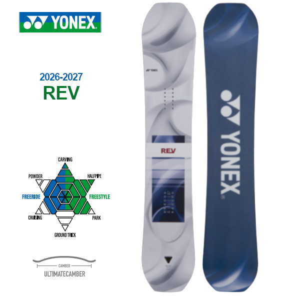 特典付き 26-27 YONEX ヨネックス スノーボード REV レブ 戸塚優斗 使用モデル SNOWBOARD 正規販売店 ボード 板 2026-2027 RE26 ご予約商品