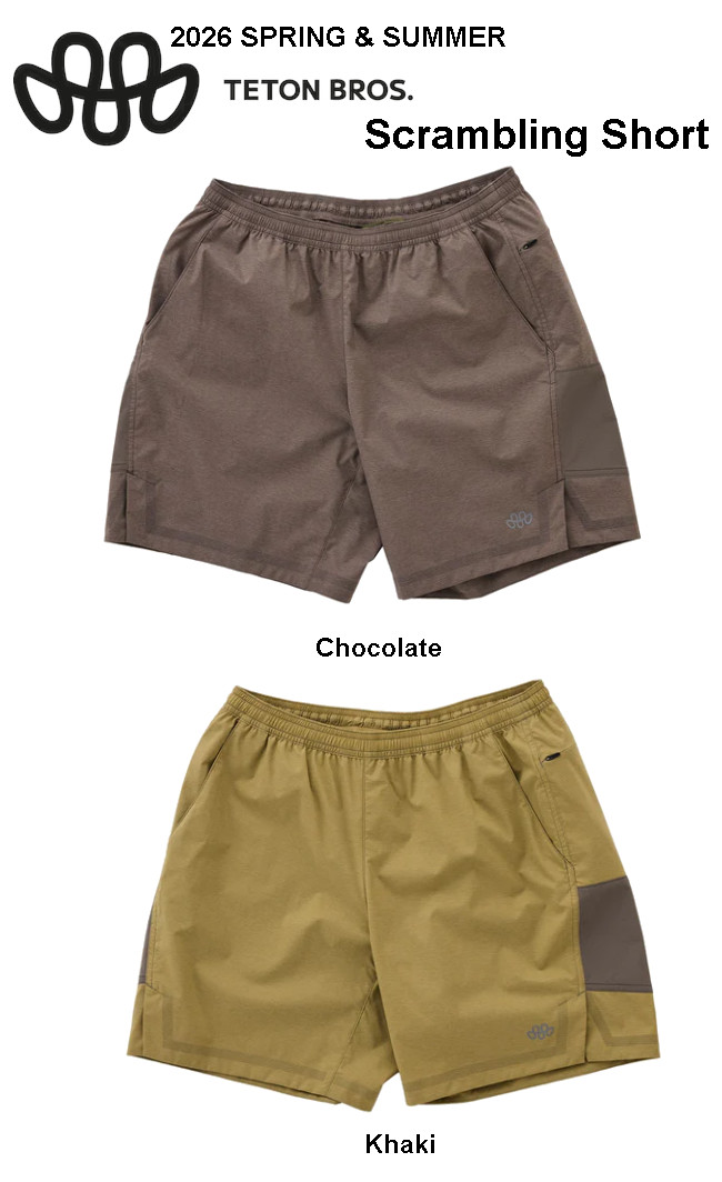 26 Spring&Summer Teton Bros ティートン ブロス Scrambling Short スクランブリング ショーツ メンズ 速乾 通気 正規販売店 26春夏モデル メール便発送 関連画像1