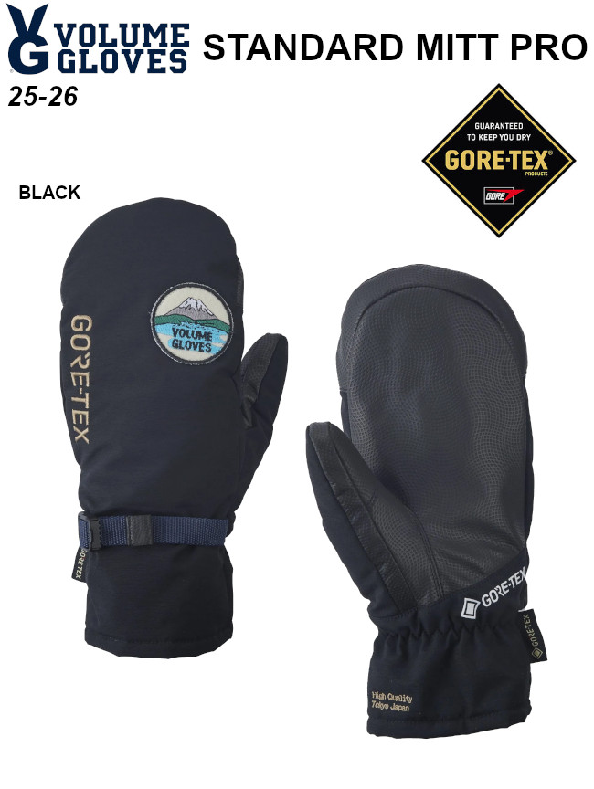 25-26 VOLUME GLOVES ボリューム STANDARD MITT PRO GORE-TEX BLACK