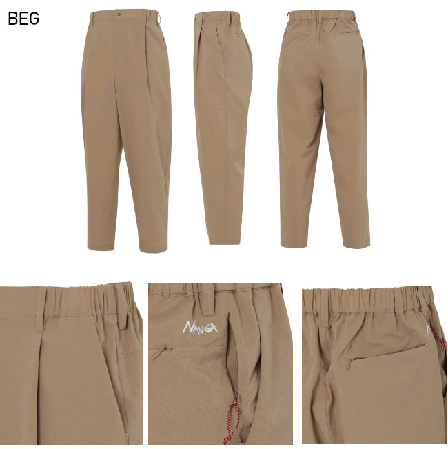 NANGA ナンガ DotAir COMFY TUCK TAPERED PANTS ドットエア コンフィー タック テーパード パンツ 吸汗速乾 NANGA DOWN WEAR 2026 春夏モデル 正規販売店 | NANGA | 03