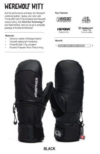 DEATHGRIP GLOVE CO. 26-27 WEREWOLF MITT デスグリップ グローブ HAND