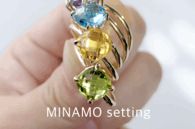 MINAMO 正規品 K10 チェスカット リング MINAMOセッティング MINAMO 正規品 K10 チェスカット リング MINAMOセッティング