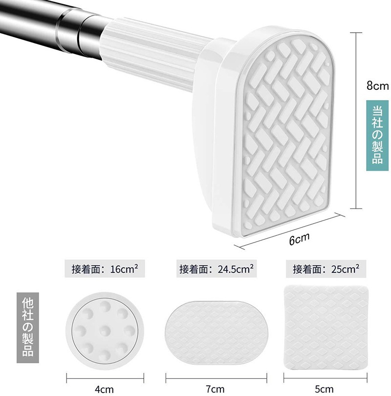 強力突っ張り棒 ステンレス 伸縮棒 強い負荷 ドリル不要 物干し竿 極太 つっぱり棒 クローゼット ボール カーテンロッド 室内 屋外 直径25mm  110-200cm :addm573:安光屋 - 通販 - Yahoo!ショッピング