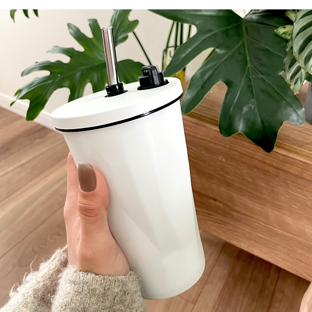 タンブラー ストロー付き 水筒 保温 保冷 蓋付き 大容量 トラベル 持ち運び 600ml おしゃれ かわいい マグ ステンレス ドライブ アウトドア 母の日 プレゼント |  | 07