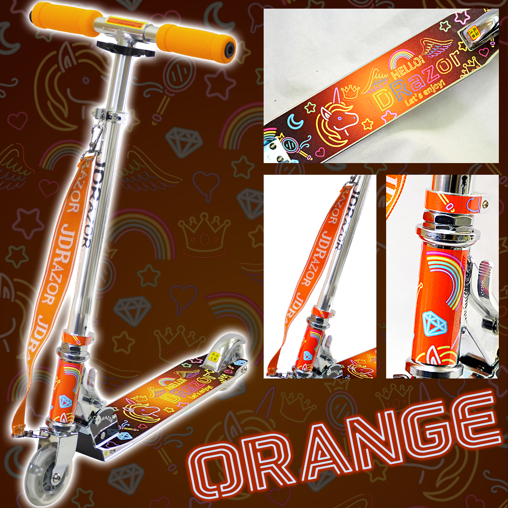 JD RAZOR キックボード ネオン 子供 ( 2輪 コンパクト 折りたたみ