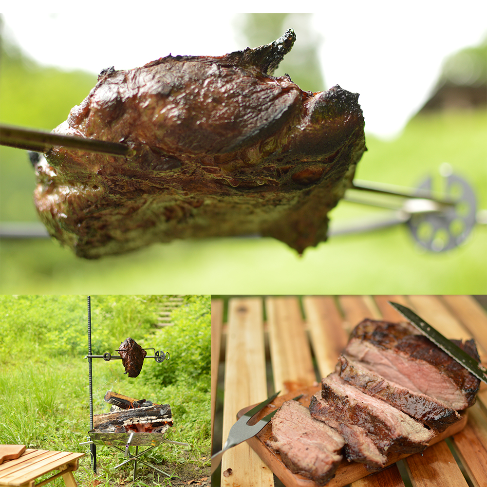 ターンベイク TURN BAKE 肉焼き機 ファイヤーラック スキュアー セット サバイバル BBQ バーベキュー アウトドア キャンプ グランピング  sale