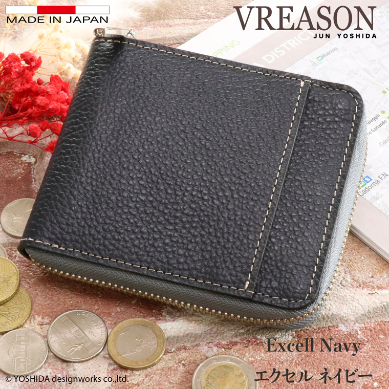 折りラウンドギャルソン レディース 折り財布 サイフ 二つ折り 財布 ミニ 日本製 本革 ジョバンニ レザー 牛革 革 VREASON ヴレアゾン | VREASON | 05
