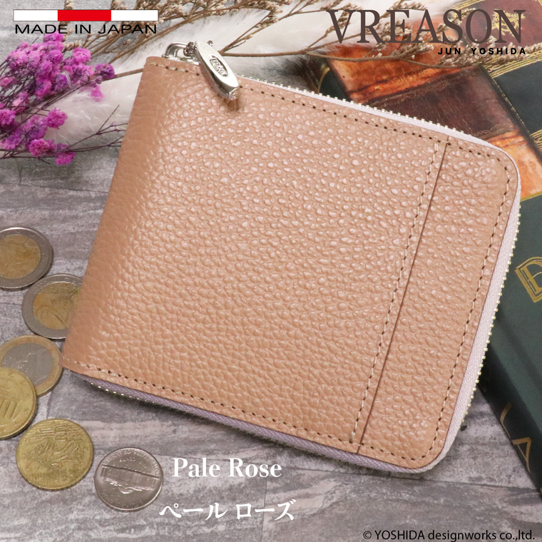 折りラウンドギャルソン レディース 折り財布 サイフ 二つ折り 財布 ミニ 日本製 本革 ジョバンニ レザー 牛革 革 VREASON ヴレアゾン | VREASON | 03