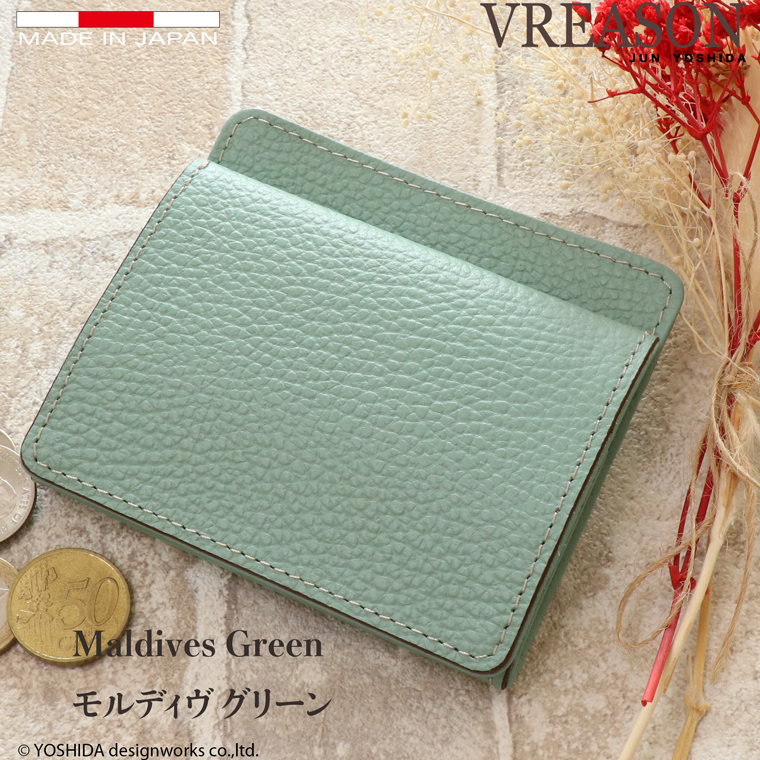 【 ボックス ミニ 財布 】 折り財布 折財布 日本製 本革 ジョバンニ レディース レザー 牛革 コンパクト 薄い スリム 小さい ミャッシュレス VREASON ヴレアゾン | VREASON | 02