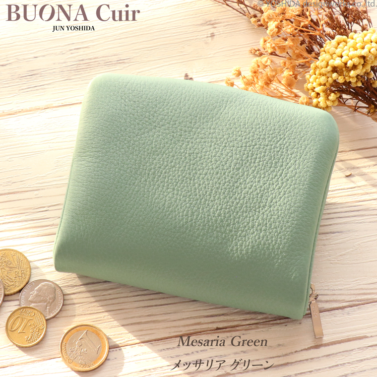 【 ラウンド ギャルソン 折り財布 】 BUONA Cuir ボナキュイール エトナ レディース 財布 サイフ 内縫い ラウンドファスナー 日本製 本革 レザー 牛革 革 人気 | VREASON | 03