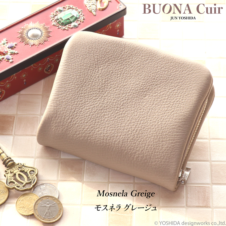【 ラウンド ギャルソン 折り財布 】 BUONA Cuir ボナキュイール エトナ レディース 財布 サイフ 内縫い ラウンドファスナー 日本製 本革 レザー 牛革 革 人気 | VREASON | 01