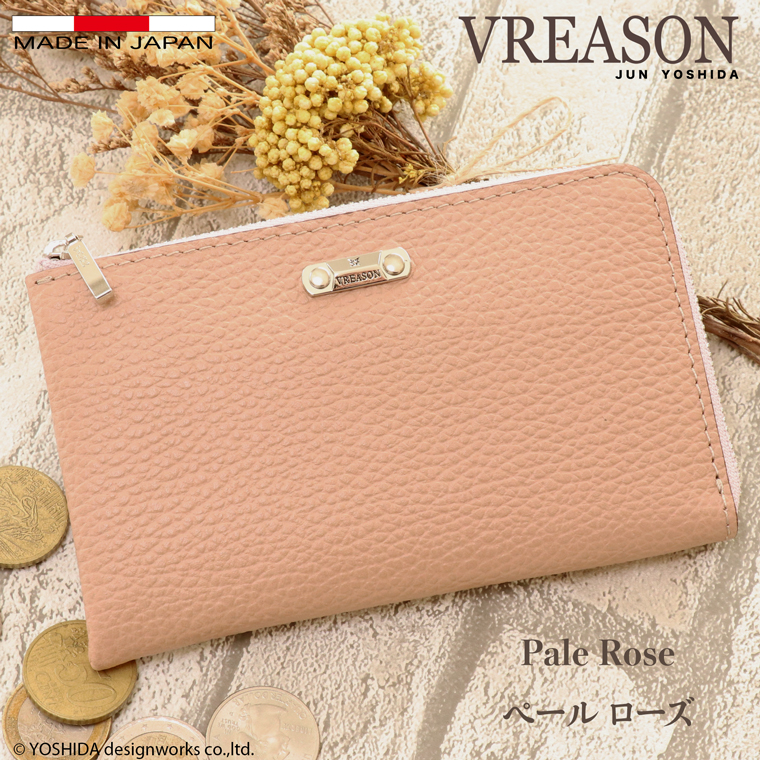 【 L字ファスナー ミディアム 折り財布 】 二つ 折財布 財布 サイフ 日本製 本革 ジョバンニ 牛革 革 スリム 薄型 ミニ 軽い コンパクト VREASON ヴレアゾン | VREASON | 03