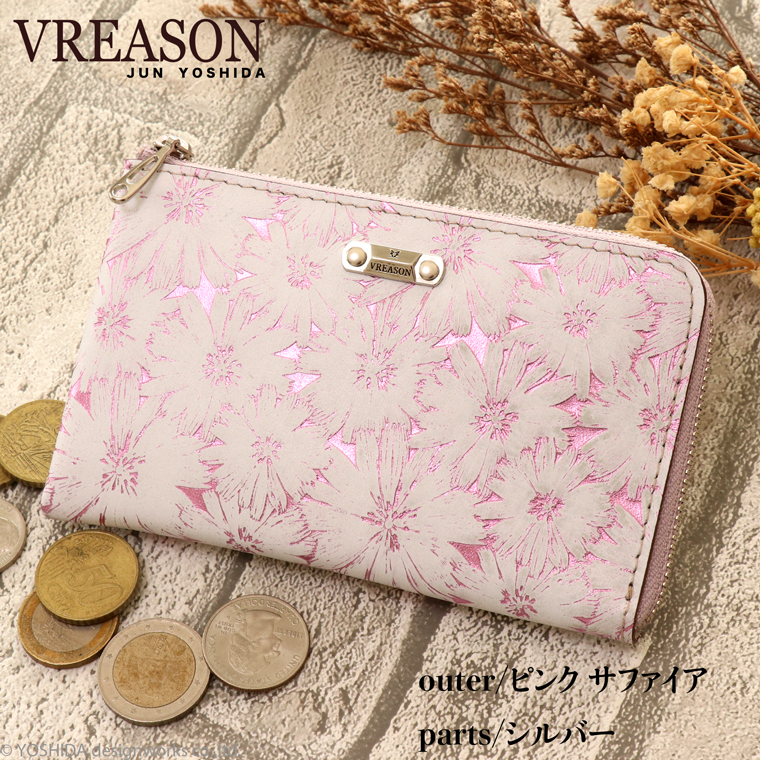 L字ファスナー ミディアム 折り財布 日本製 本革 デイジー レディース レザー 牛革 折財布 コンパクト 薄型 スリム 薄い スリム 小さい ミニ VREASON ヴレアゾン | VREASON | 03