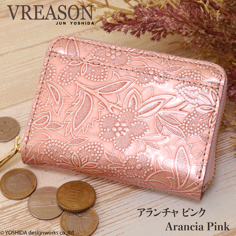 【 じゃばら ラウンド 折り財布 】 日本製 本革 アネモネ レディース レザー 牛革 財布 折財布 使いやすい ギャルソン コンパクト 小さな 小さい ミニ VREASON | VREASON | 03