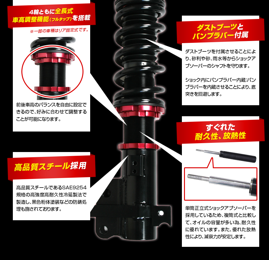 期間限定お値在庫品 車高調 ハイゼットトラック ジャンボ S2##P フロント 全長調整式 フルタップ 減衰 全長式 車高調整 プロスペックワゴン Spiegel ◎ その他