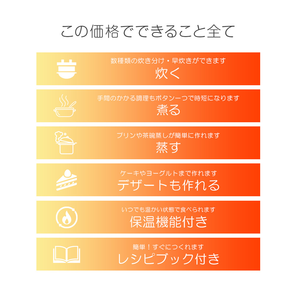 炊飯器 おしゃれ 多機能 炊飯ジャー ご飯 お米 炊く 2合 家庭用