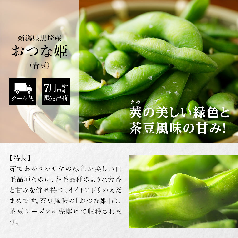 産地直送 新潟県黒埼産 おつな姫 青豆 1kg