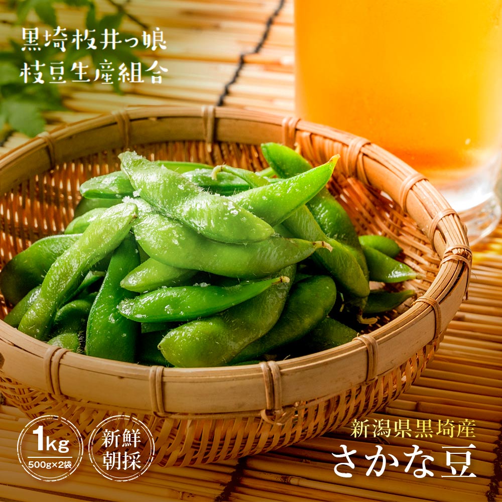 産地直送 新潟県黒埼産 さかな豆 肴豆 青豆 1kg