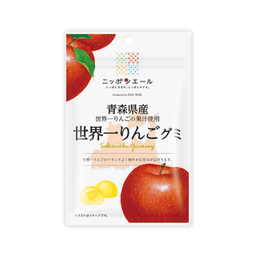 ①国産　グミ　ニッポンエール　ご当地グミ　国産フルーツグミ　果物グミ　お菓子 全農 ご当地グミ ニッポンエール 青森県産 世界一りんごグミ