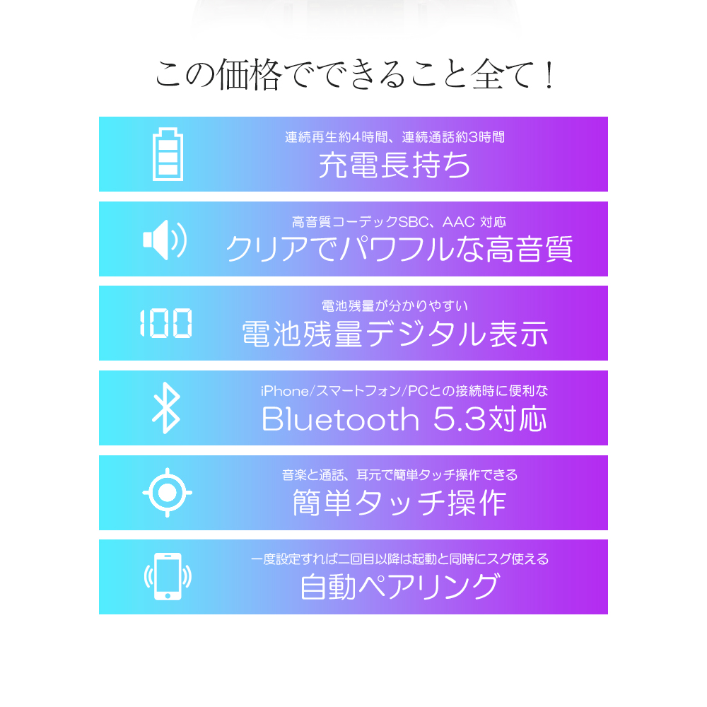 bluetooth イヤホンヴァーテックス設定方法 トップ