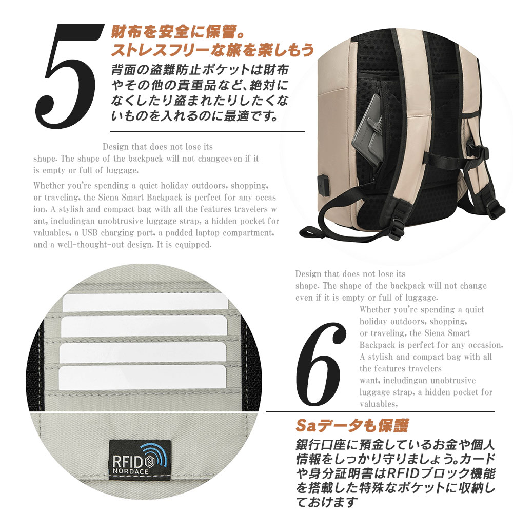 リュック 大容量 22L 軽量 メンズ 通学 シンプル おしゃれ NORDACE