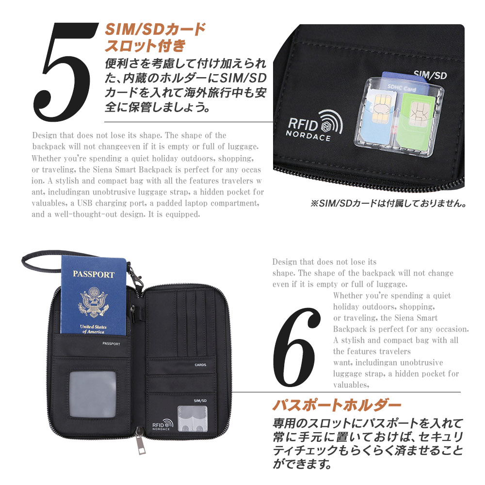 正規輸入販売代理店 Nordace トラベルウォレット ND1034