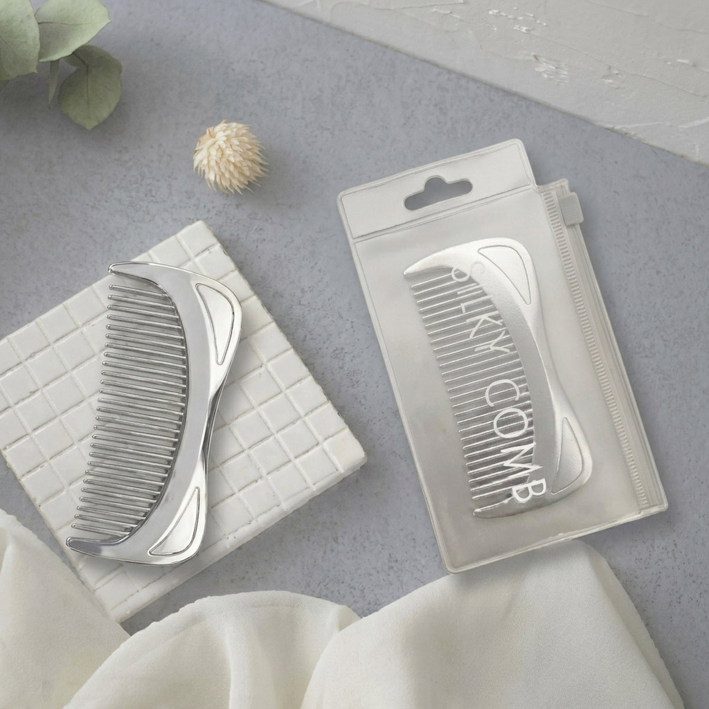 くし コーム 櫛 SILKY COMB シルキーコーム クロムメッキ仕様 静電気