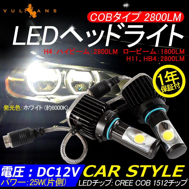 Vulcans 「セール価格」LEDヘッドライト HB4/9006 CREE社 COB面 Vulcans 「セール価格」LEDヘッドライト HB4/9006 CREE社 COB面