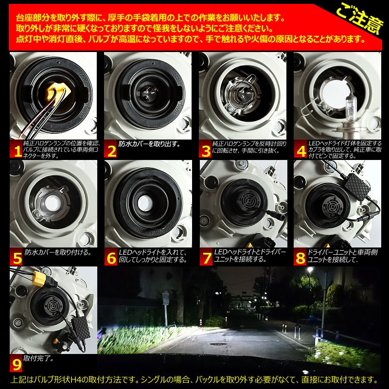 Vulcans 「セール価格」多彩 LEDヘッドライト HB4/9006 40W 4000LM