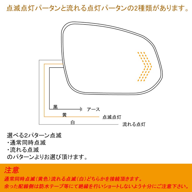 PRIUS プリウス50系 ウィングミラー ブルーレンズミラー LED内蔵 片側