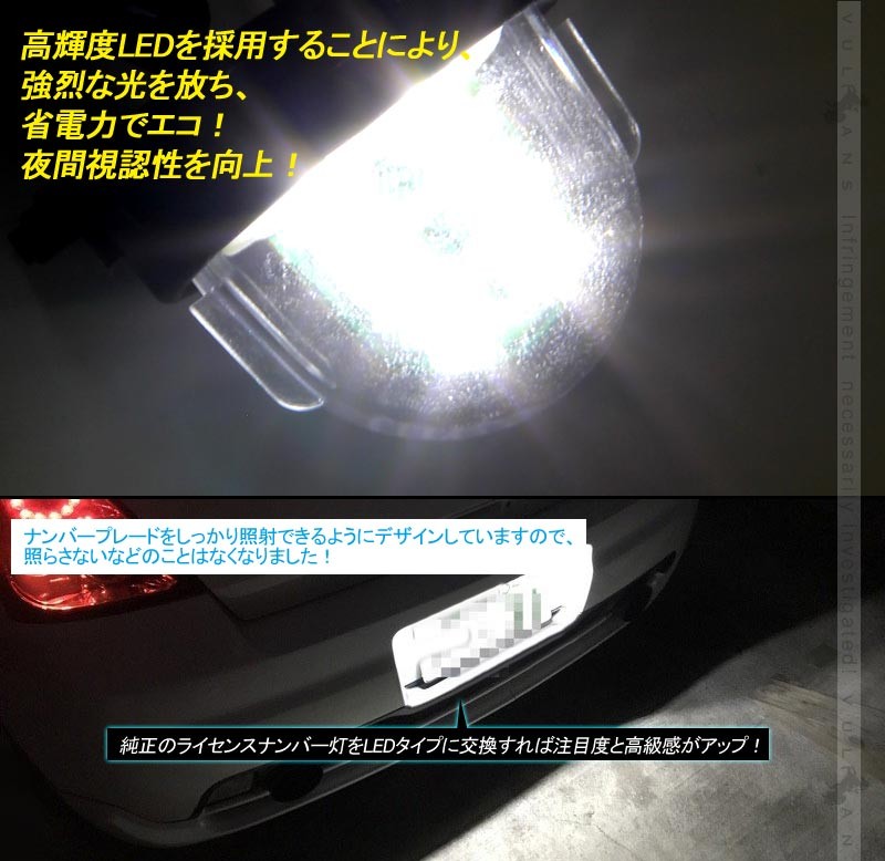 JBライセンス灯付きナンバー枠 Amazon | ナンバー灯 ライセンスランプ 9LED ジムニー 汎用 移動