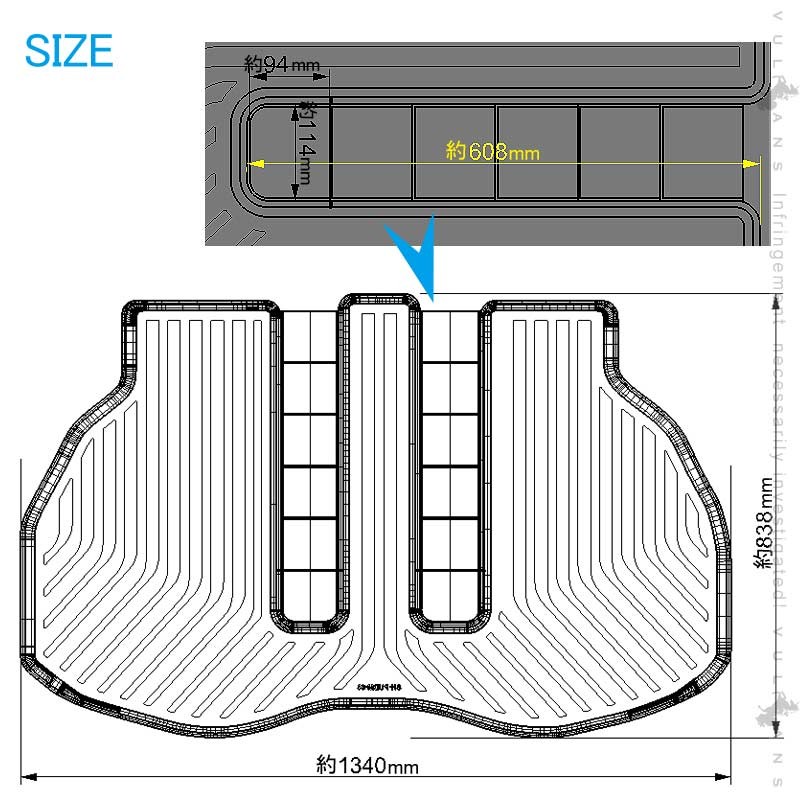 アルファード/ヴェルファイア 30系 前期/後期 3D ラゲッジマット フロアマット トランク マット TPV素材 防水 防汚 カスタム アクセサリー 内装品 