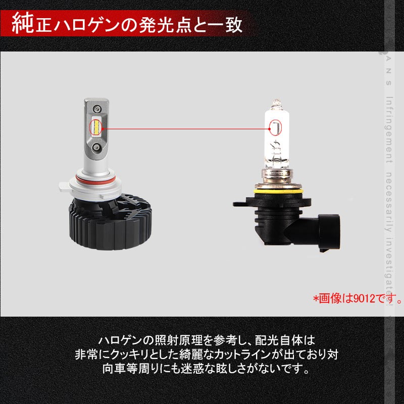 Vulcans 「セール価格」7 PLUS LEDヘッドライト HIR2/9012 4500LM 1年