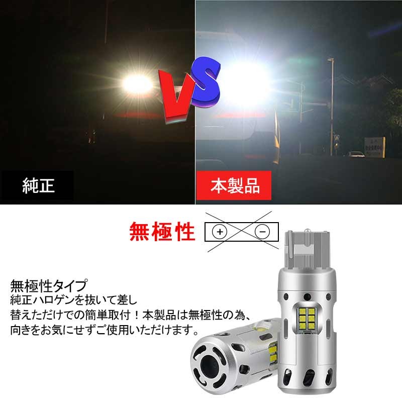 最凶爆光 バックランプ T20 LED 7440 バックライト CSP二基141