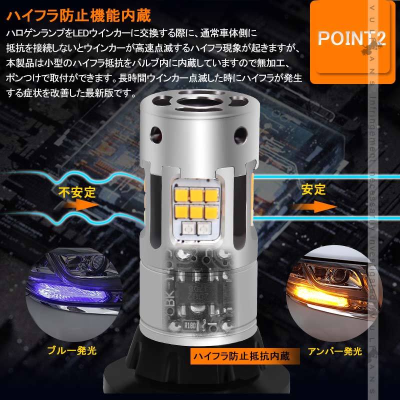新品　未使用　PIAA T20 LEDウインカーポジション♪ PIAA ピア LEDウインカーポジション 350lm 250lm S25 2個入り〔LEWP2