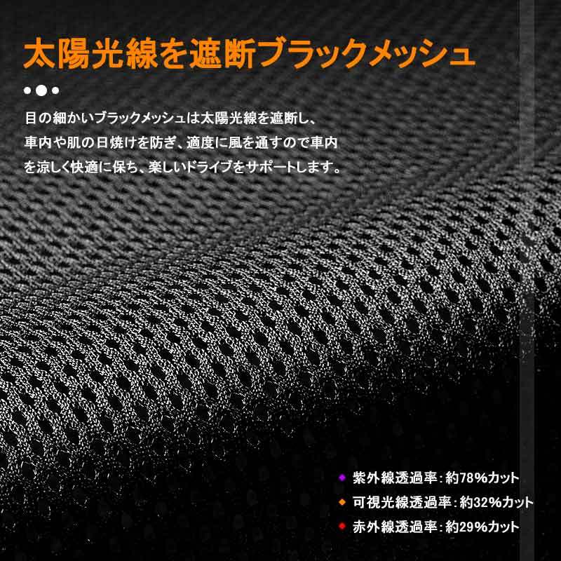 ジムニー　ジムニーシエラ　JB23 JB64 JB74 メッシュカーテン　8 ジムニー スズキ JB64 JB74 メッシュカーテン 虫除け 遮光用 車