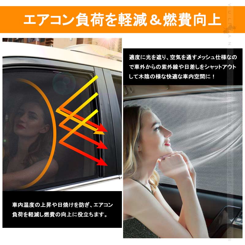 日よけ メッシュカーテン ノア・ヴォクシー90系 4枚 アウトドア 車中泊 遮光カーテン 内装 パーツ 紫外線 UVカット 換気 車用 プライバシー保護 NOAH VOXY