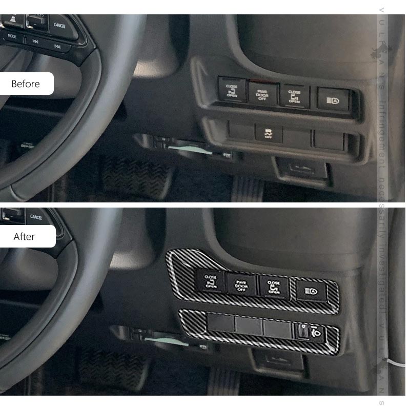 新型シエンタ 10系 カーボン調 スイッチパネル 2PCS MXP系 コンソールスイッチパネル ヘッドライトスイッチカバー 内装 パーツ カスタム  トヨタ