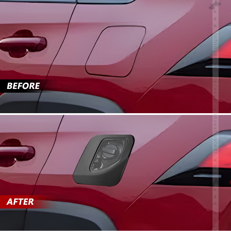 Vulcans RAV4 50系 ガラス製 フューエルリッドカバー オシャレに