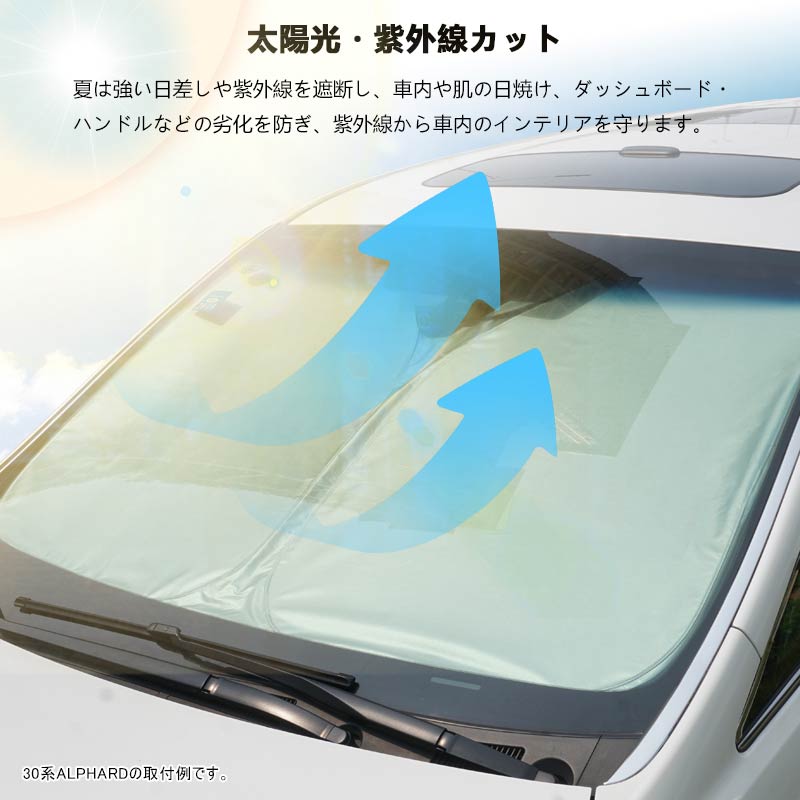 日産 セレナ C28 日除け フロントガラス用 サンシェード ワンタッチフロントシェード 断熱 遮熱 日よけ 優れた断熱性 遮光率99％ 紫外線対策  内装 パーツ