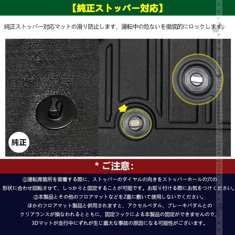 Vulcans N-BOX JF3/JF4 カスタム 3Dフロアマット 運転席 助手席 2列目