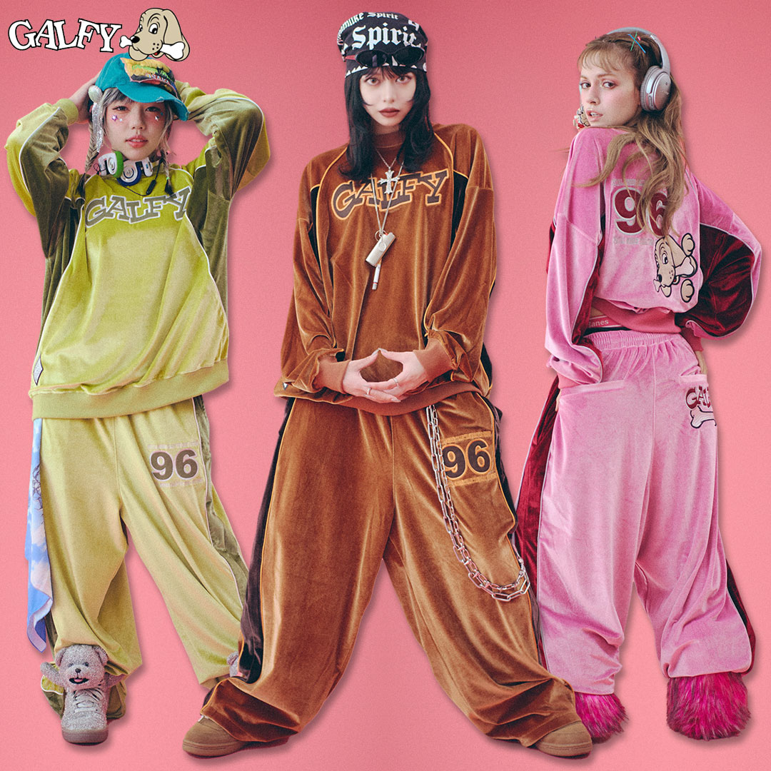 GALFY ガルフィー 俺らの96' ベロア SET UP セットアップ L 中型