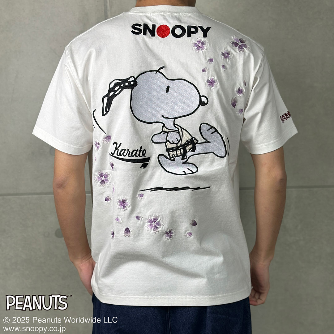絡繰魂 スヌーピー SNOOPY カラテ Tシャツ 半袖Tシャツ 刺繍 252075