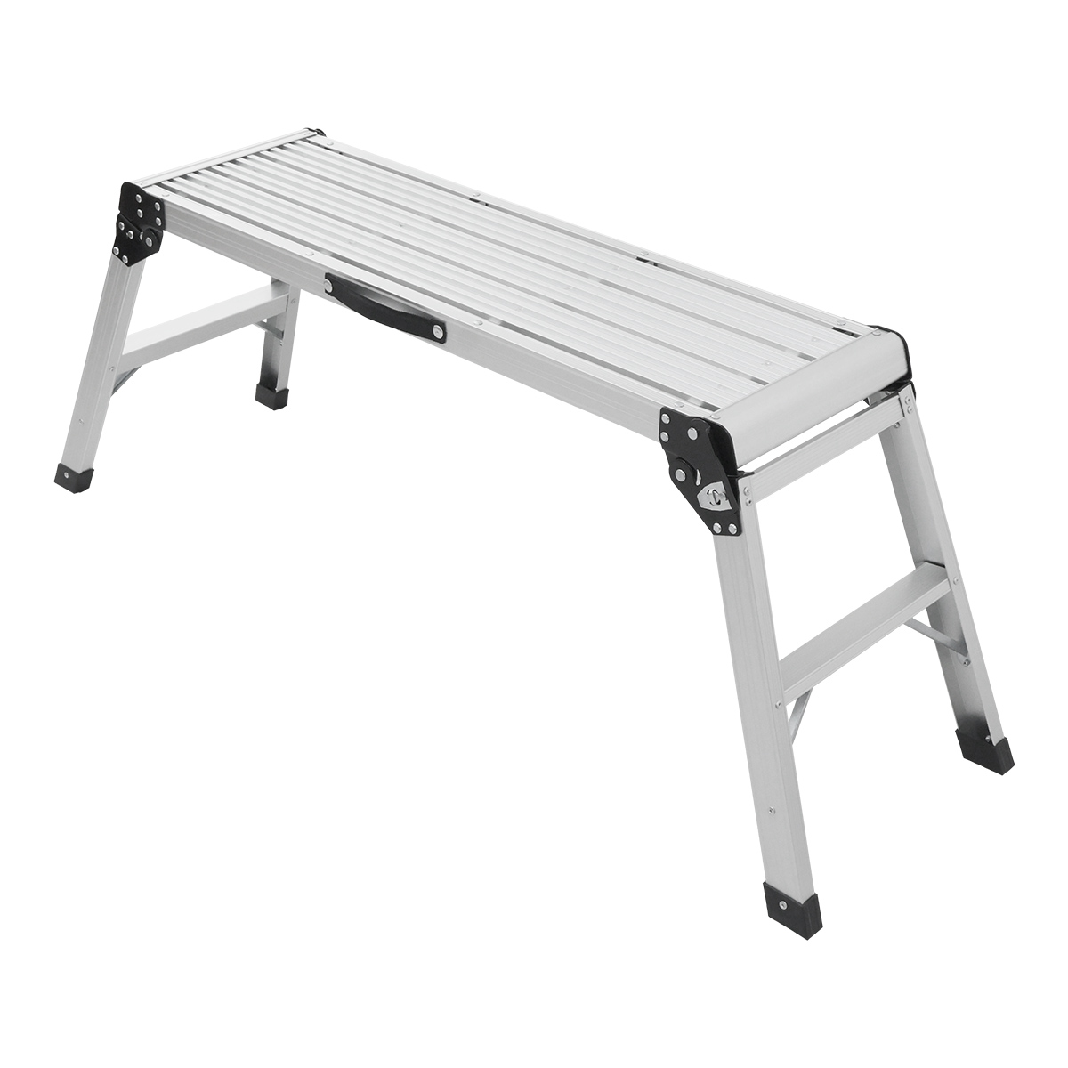 洗車台 脚立 幅100cm 耐荷重150kg 軽量 アルミ踏み台 折りたたみ式 持ち手付き 足場台 作業台 ステップ台 車用 はしご 持ち運び便利 | WEIMALL | 01