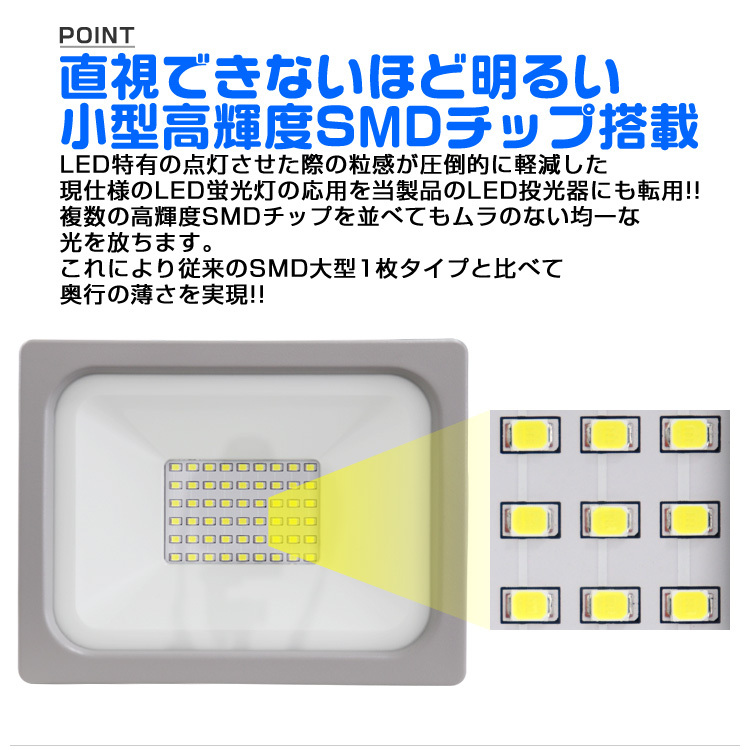 LED投光器 20W 防水 防塵 作業灯 防犯灯 ワークライト 広角120度 3mコード付 看板照明 集魚灯 駐車場灯 ガレージ 夜釣り ナイター  昼光色 外灯 WEIMALL : a42n020 : W-CLASS - 通販 - Yahoo!ショッピング