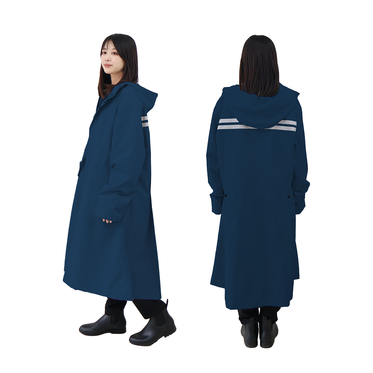 レインコート カッパ 自転車 リュック レディース メンズ レインポンチョ おしゃれ ロング 自転車用レインコート バイク 軽量 雨具 通学 防水撥水 膝がぬれない | WEIMALL | 05
